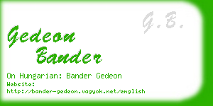 gedeon bander business card